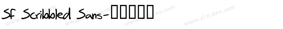 SF Scribbled Sans字体转换